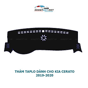 Thảm Taplo dành cho xe Kia Cerato 2019 đến 2021 chất liệu Nhung, da Carbon, da vân gỗ