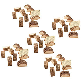 50pcs Wedding Place Wood Card Holders Table Number Stands Xmas Party Decor