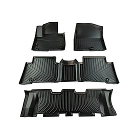 Thảm lót sàn xe ô tô Hyundai Santafe 2013-2018 ( 3 hàng ghế) Nhãn hiệu Macsim chất liệu nhựa TPE cao cấp màu đen