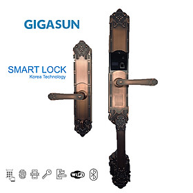 Mua Khóa cửa vân tay cổ điển đồng đỏ Gigasun X1R - Bảo mật tuyệt đối