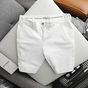 Quần short nam xám co giãn thiết kế trơn đơn giản vải kaki cao cấp nhiều màu phong cách Hàn Quốc, True Store, QSJ021