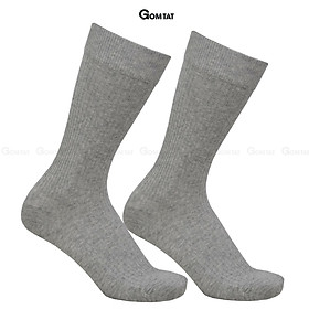 Tất vớ cổ cao nam nữ GOMTAT dài 25cm, chất liệu cotton cao cấp êm chân, mềm mại, thoáng mát - FIVE-TAY10 - TAY10-XAM