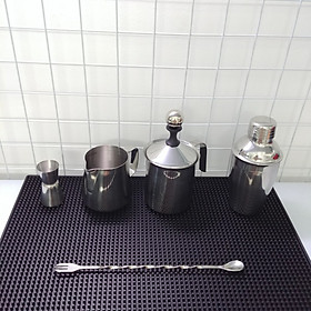 Mua Combo 6 dụng cụ pha chế Inox quầy cà phê  barista (Shaker inox 350ml)