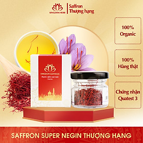 Saffron KingDom Nhụy Hoa Nghệ Tây Iran loại Super Negin thượng hạng (Hộp 1 gram)