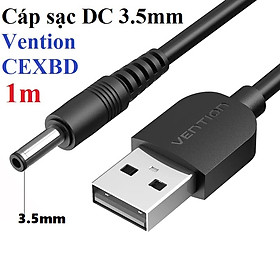 Cáp sạc cáp nguồn DC 5V  USB to  3.5mm usb to 5.5 mm Vention CEXB CEYB _ hàng chính hãng - DC 3.5mm/ 1 mét