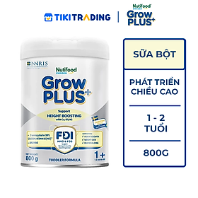 Sữa bột Nutifood GrowPLUS+ Cao Lớn Vượt Trội trên 1 tuổi Lon 800g