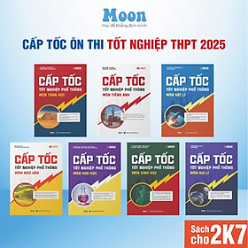 Tổng ôn cấp tốc Toán, Lý, Hoá, Anh 12, sách ôn luyện thi tốt nghiệp THPT 2025