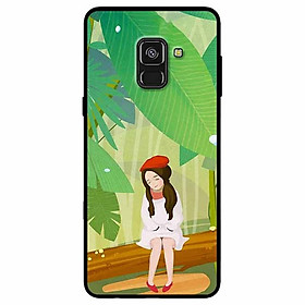 Ốp lưng dành cho Samsung A8 Plus mẫu Cô Gái Mũ Tiêu Đỏ