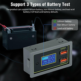 Dual USB Battery Capacity Testers Electric Quantity Volt Detector Meter