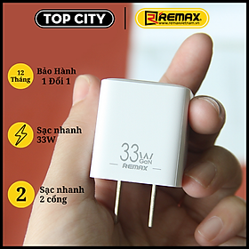 Mua Củ sạc nhanh 30W công nghệ GaN Remax chuẩn kép QC+PD . Hàng Chính Hãng Remax RP-U26
