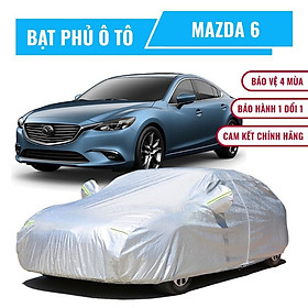 Bạt che phủ xe ô tô 5 chỗ Mazda 6, Bạt trùm xe hơi 5 chỗ cao cấp chất liệu vải PEVA chống nắng mưa không thấm nước