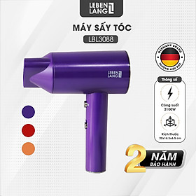 Máy sấy tóc Lebenlang LBL3088 công suất 2000W, sấy 2 chiều nóng lạnh, chống xơ rối tóc bằng công nghệ ion - hàng chính hãng