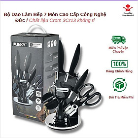 Mua Bộ Dao Làm Bếp Cao Cấp 7 Món Lucky Của Đức Thiết Kế Đẹp Chống Dính Không Gỉ Chuyên Dùng Cho Nhà Bếp