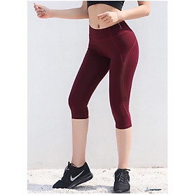 Quần Lửng 9 Tấc Thể Thao Nữ Tập Gym,Yoga,Zumba,Aerobic,Zumba,Chạy Bộ,Đi Chơi Phối Lưới