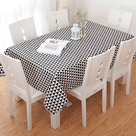 Mua Khăn trải bàn vải bố - Họa tiết Tam giác đen - mẫu F02