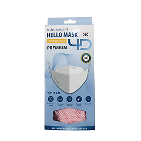 [Hộp 10] khẩu trang 4D kháng khuẩn Hello Mask Fashion - Premium