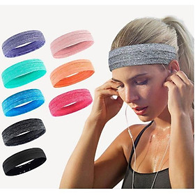Băng Đô Thể Thao, Băng Trán Headband Đeo Đầu Tập Gym Thể Hình Chạy Bộ Thấm Mồ Hôi Nam Nữ