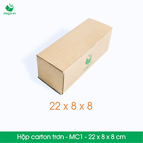 MC1 - 22x8x8 cm - 50 Thùng hộp carton trơn đóng hàng