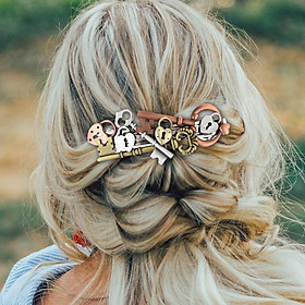 Hairpin Hair Clip Headwear Vintage Style Decoration Hair Barrettes Spring Clip for Women, Curly Hair, Halloween Stage Performance Masquerade