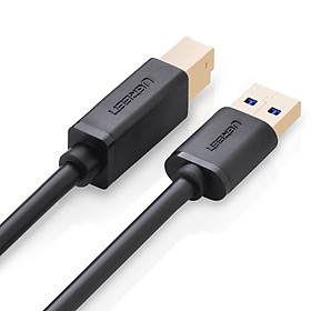 Green (UGREEN) USB3.0 data cable A public to B public AM / BM high-speed printing data line lap mobile hard disk box data cable 2 m black 10372