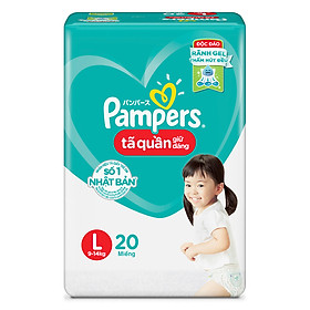 Tã Quần Pampers Giữ Dáng Mới Gói Trung L20 (20 Miếng)
