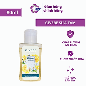 Sữa tắm GIVEBE Vàng - Sansuyu 80 ml hương nước hoa Ý tái tạo làn da, mềm mại, sạch mụn chiết suất thi