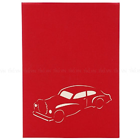 Thiệp Nổi 3D Ninrio - Caddy Red SS220 (13 x 18 cm) - Màu Ngẫu Nhiên 