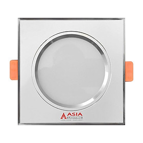 Mua Đèn âm trần mặt vuông viền bạc 7W_Asia Lighting_Hàng chính hãng - Trắng