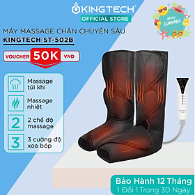 Máy Massage Cao Cấp KINGTECH ST-502B - Giúp Tuần Hoàn, Giảm Đau Mỏi - Mát xa Thư Giãn Bàn Và Bắp Chân Tích Hợp Nhiệt Kèm Điều Khiển Cầm Tay - Quà Tặng Ý Nghĩa Cho Người Thân