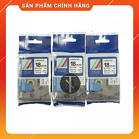 Mua  Combo 3 hộp  Nhãn In đa lớp Tz2-241 - Đen nền trắng 18mm x 8m - Hàng nhập khẩu