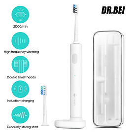 Bàn Chải Đánh Răng Điện Sonic DR.BEI (2 x Đầu Bàn Chải + 1 x Hộp Đựng)
