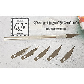 QNshop - Nguyên liệu Handmade (Bộ dao trổ 6 lưỡi cán kim loại)