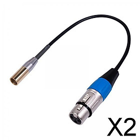 2xMini XLR Male to 3-pin XLR Female Audio Cable for Microphones & Mixers 0.3m