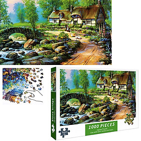 Bộ Tranh Ghép Xếp Hình 1000 Pcs Jigsaw Puzzle Tranh Ghép 75 50cm Nước Chảy