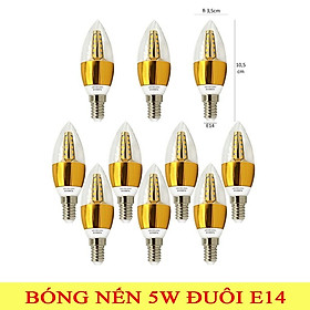 Mua Bóng đèn nến đui E14 ánh sáng vàng cao cấp chuẩn loại 1 chuyên dụng cho trang trí