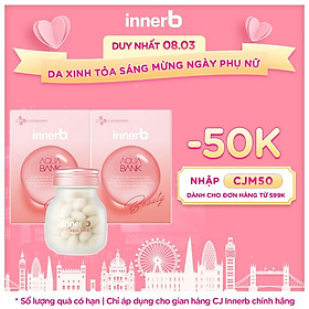 Combo 2 thực phẩm bảo vệ sức khỏe Innerb Aqua Bank (giúp giữ ẩm cho da từ Axit Hyaluronic) lọ 56 viên - Sản Phẩm Chính Hãng