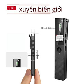 Giao hàng nhanh Bút ghi âm Yiguo N8 giảm tiếng ồn chuyên nghiệp hợp kim kẽm di động micro kinh doanh ghi âm MP3 chờ siêu lâu - đen