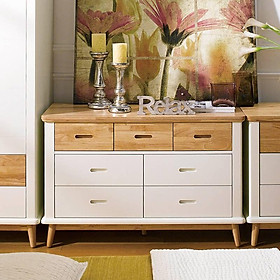 Mua Tủ 3+4 Ngăn Kéo Cao Vivid Gỗ Tự Nhiên Ibie BSK34VIVR - Trắng (120 x 45 cm)
