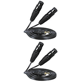 2 Pieces 3.5mm TRS Male to Dual XLR Female Balanced Interconnect Audio Cable