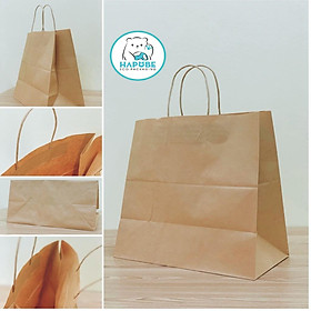 Nơi bán 100 Túi giấy kraft nhật có quai K2034 33x17.5x30cm - Giá Từ -1đ