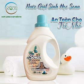 Nước giặt sinh học SONA 1.8L giặt xả 2 trong 1 giặt xả quần áo 100% thành phần thiên nhiên