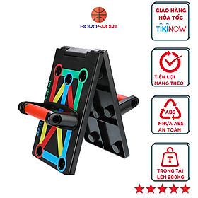 Bảng dụng cụ tập hít đất , tập chống đẩy theo màu sắc, mỗi màu sắc sẽ tương ứng với bài tập khác nhau tương ứng với nhóm cơ khác nhau, thiết kế từ nhựa ABS an toàn cho người dùng - Hàng Chính Hãng - Không dây