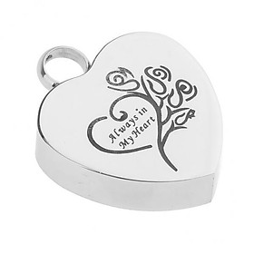 2X Always In My Heart Cremation Jewelry Ashes Urn Cremation Keepsake Pendant