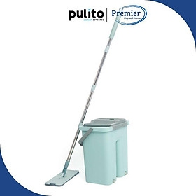 Mua Bộ lau nhà thông minh 360 độ tự vắt thùng to  cây lau hãng PULITO tặng 2 bông lau siêu thấm