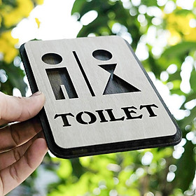 Tranh gỗ treo tường - Bảng toilet, phòng vệ sinh,WC F03 -CRN -01