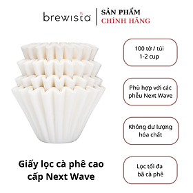 Giấy lọc Cà Phê cao cấp NEXT WAVE Original White Paper Filter for 1~2cups-Economy Pack（100 cái / túi）- Chính hãng Brewista