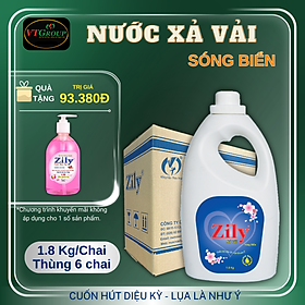 Nước xả vải Zily - 1.8kg (6 chai/thùng) - Tặng 1 Chai Nước Rửa Tay Zily 500Gr