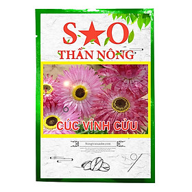 Hạt giống cúc vĩnh cửu Sao Thần Nông màu hồng nhẹ -gói 50 hạt cây siêng ra hoa dễ gieo trồng và chăm sóc thời gian sinh trưởng nhanh hạt giống có tỉ lệ nảy mầm cao