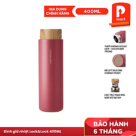 Bình giữ nhiệt Lock&Lock Flat nắp gỗ 400ml - LHC4227