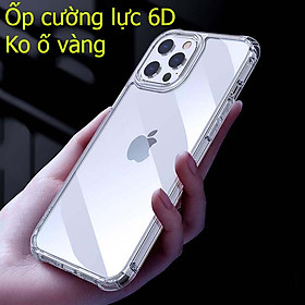 Ốp lưng cho iPhone 15 pro max trong suốt chống sốc chống ố vàng âm thanh 6D  - hàng chính hãng